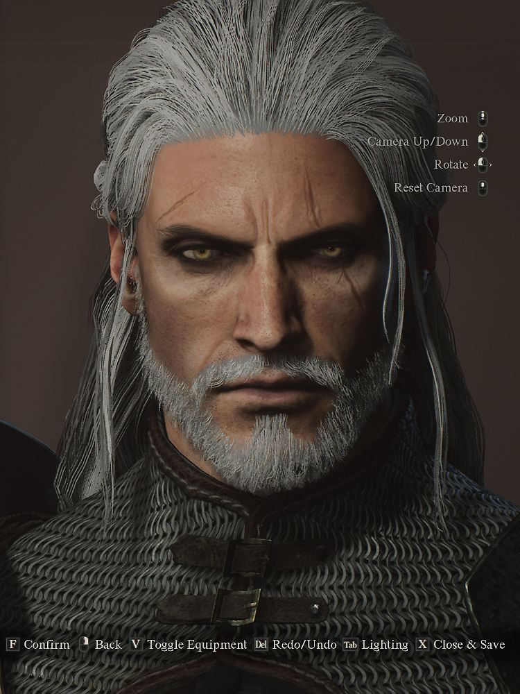 Let off steam in the character editor - Greetings from Geralt.