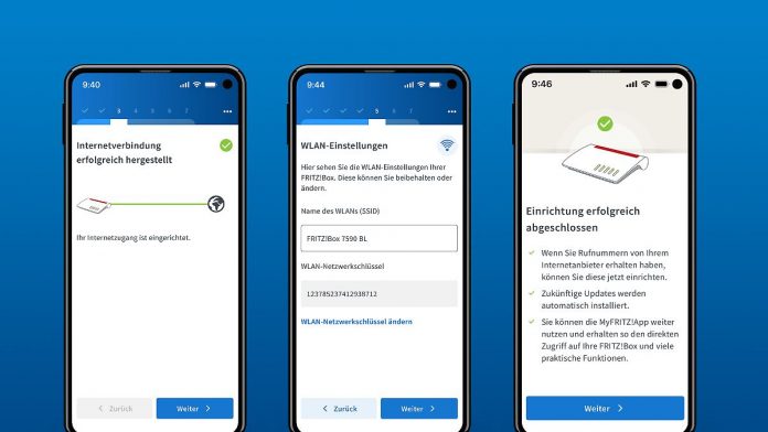 The Fritzbox can now be set up via app
