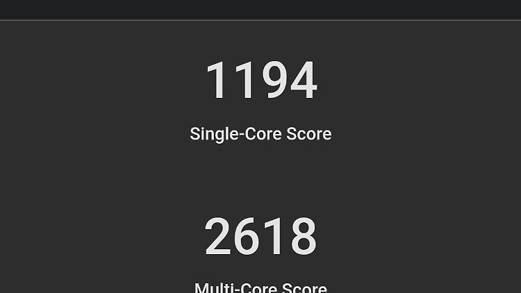 The new processor doesn't break any records in the benchmark test, but it is powerful enough.